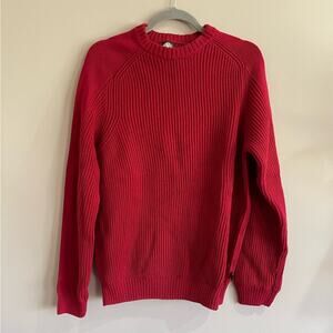 Timberland Red Thick Knit Pullover Sweater